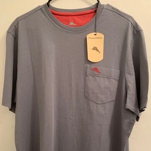 Brand New mens size Medium Tommy Bahama Short Sleeve Tee shirt Iced Slate